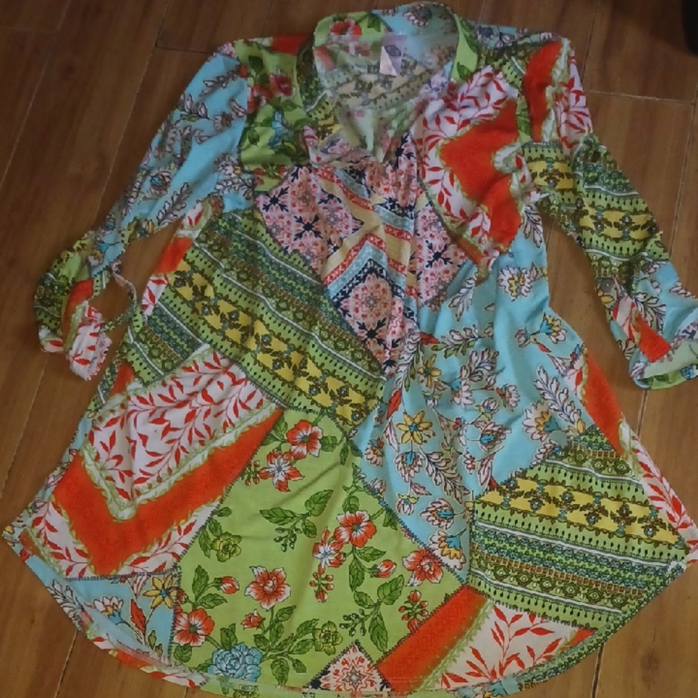 Pink Coconut Boutique Multicolor Patterned Fabric